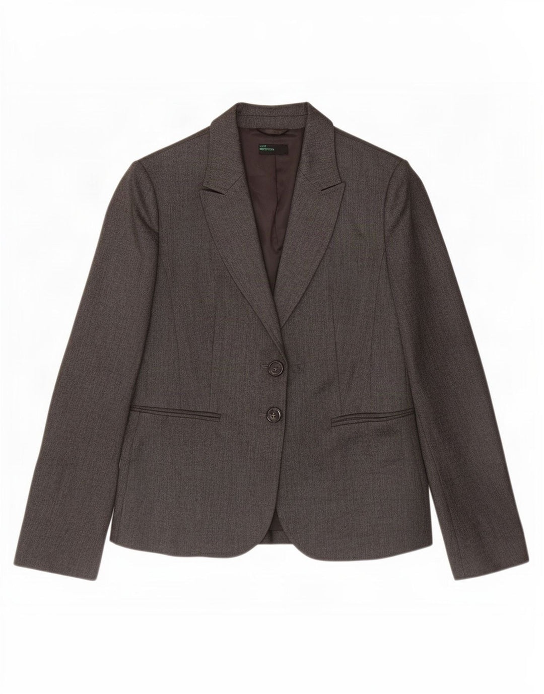 Jachetă Benetton pentru femei, cu 2 nasturi, UK 10, gri, oase mici