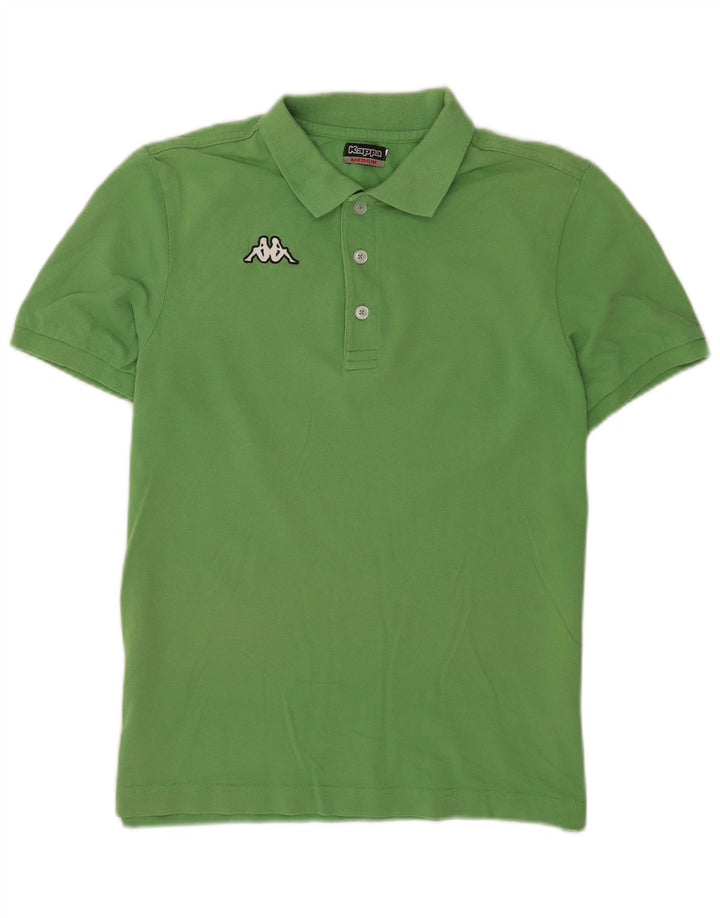 Tricou polo pentru bărbați Kappa, bumbac verde mediu