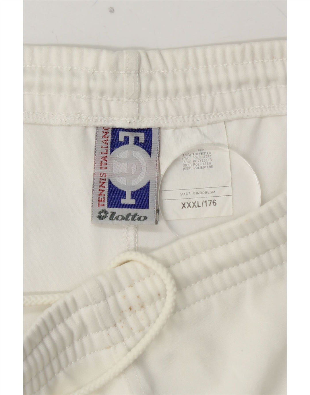 Pantaloni scurți sport grafic LOTTO pentru băieți 15-16 ani 3XL poliester alb