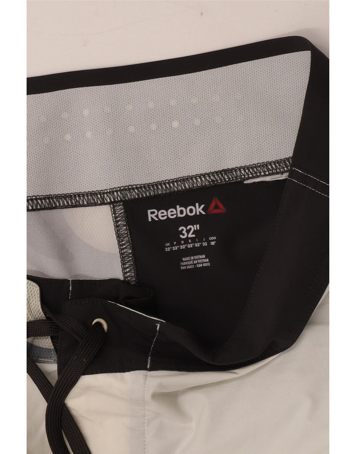 Pantaloni scurți de înot Reebok Speedwick Graphic pentru bărbați, medii, negru