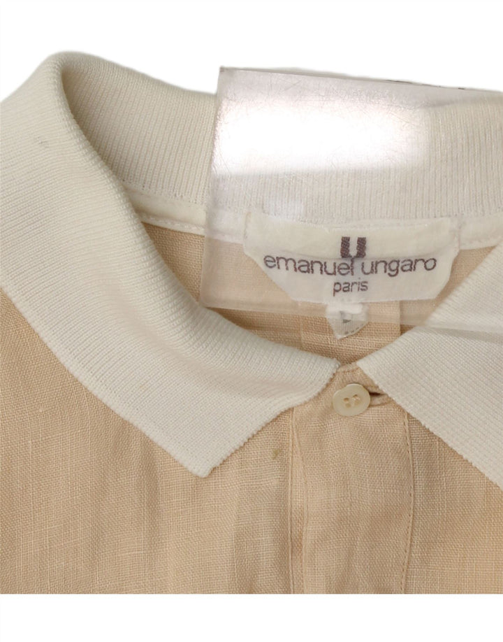 Cămașă cu mânecă scurtă pentru bărbați Emanuel Ungaro, mare, bej, color block