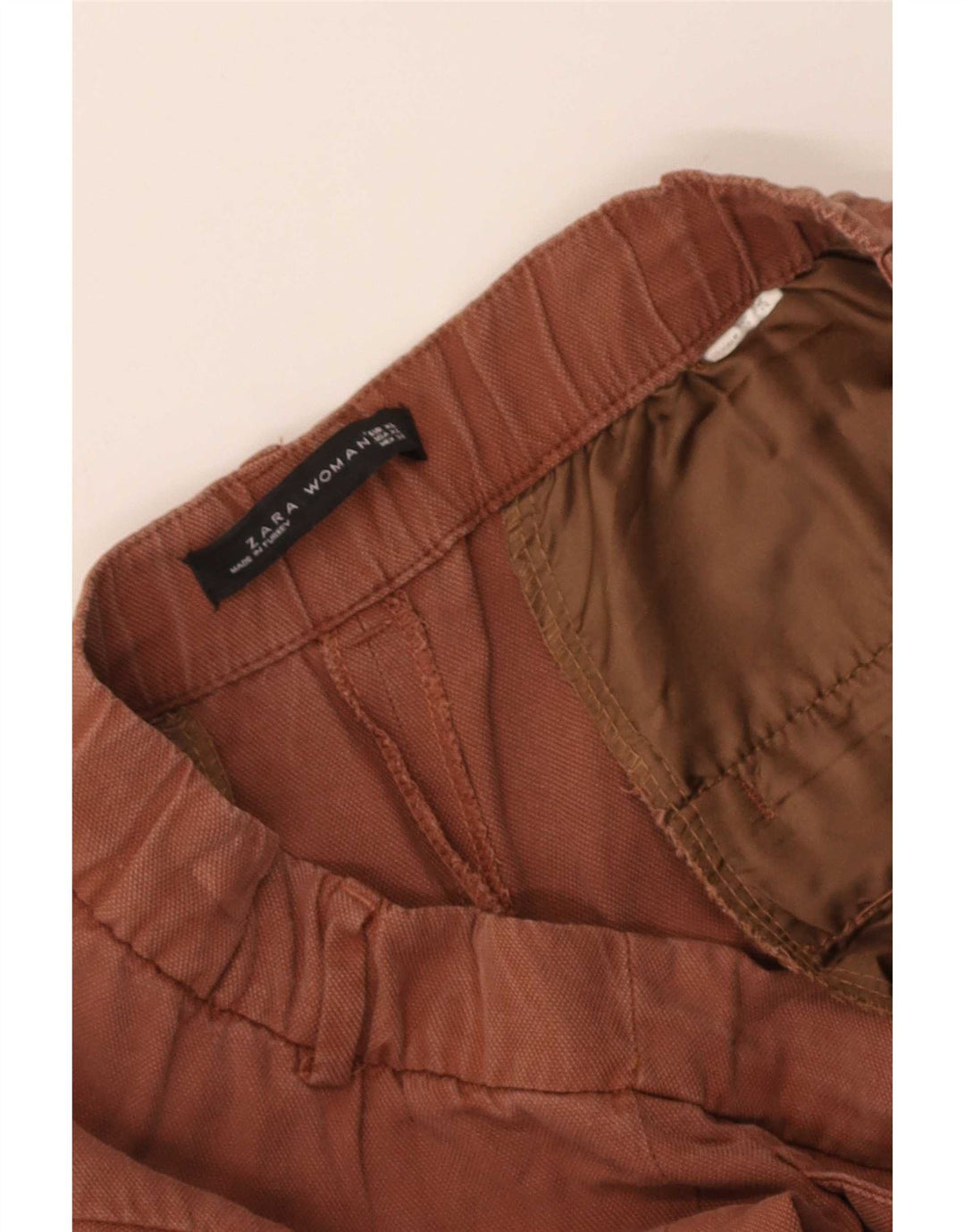 Pantaloni Capri dama Zara XL W32 L22 maro