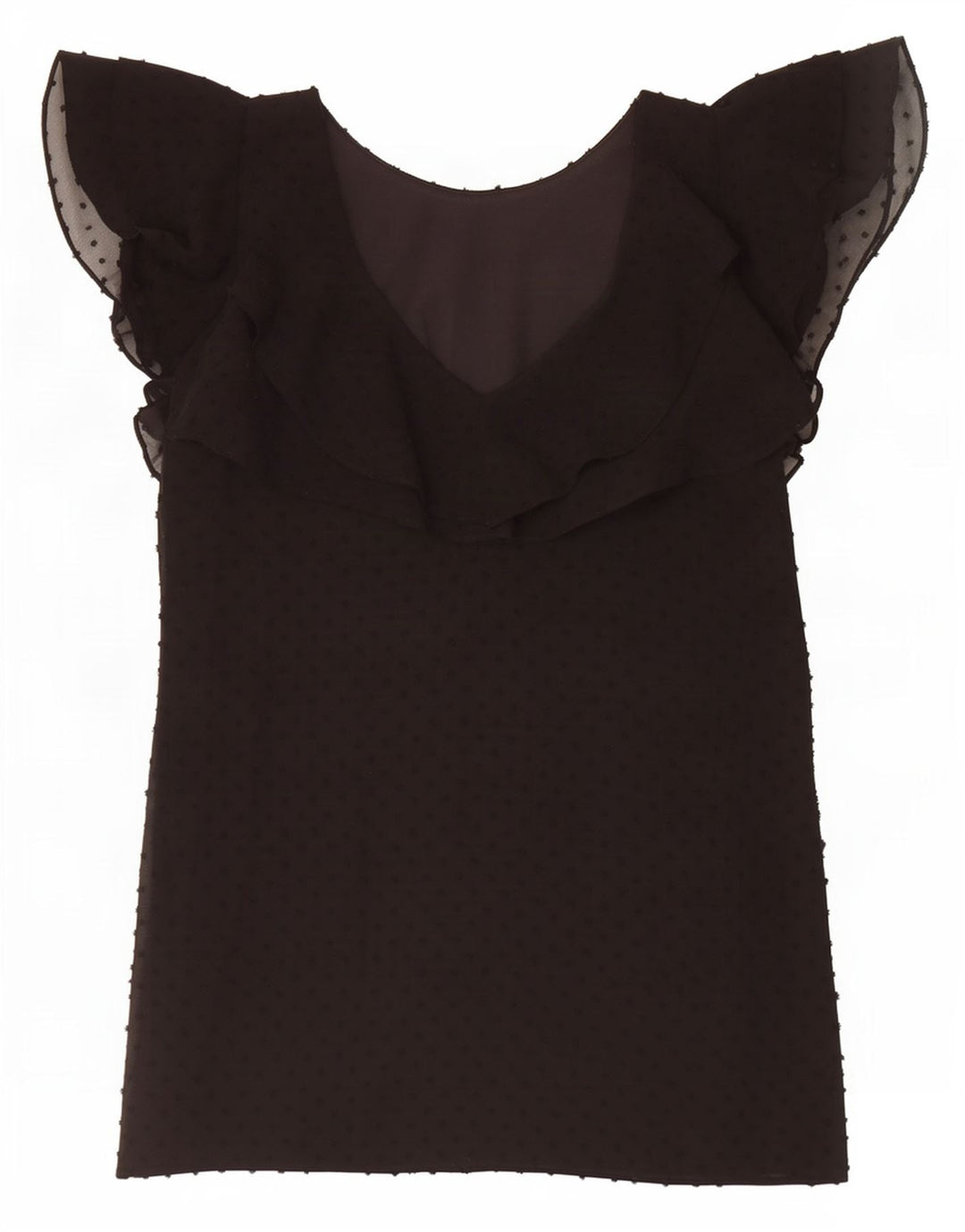 Rochie de bază pentru femei Zara UK 10 Poliester cu pete negre mici