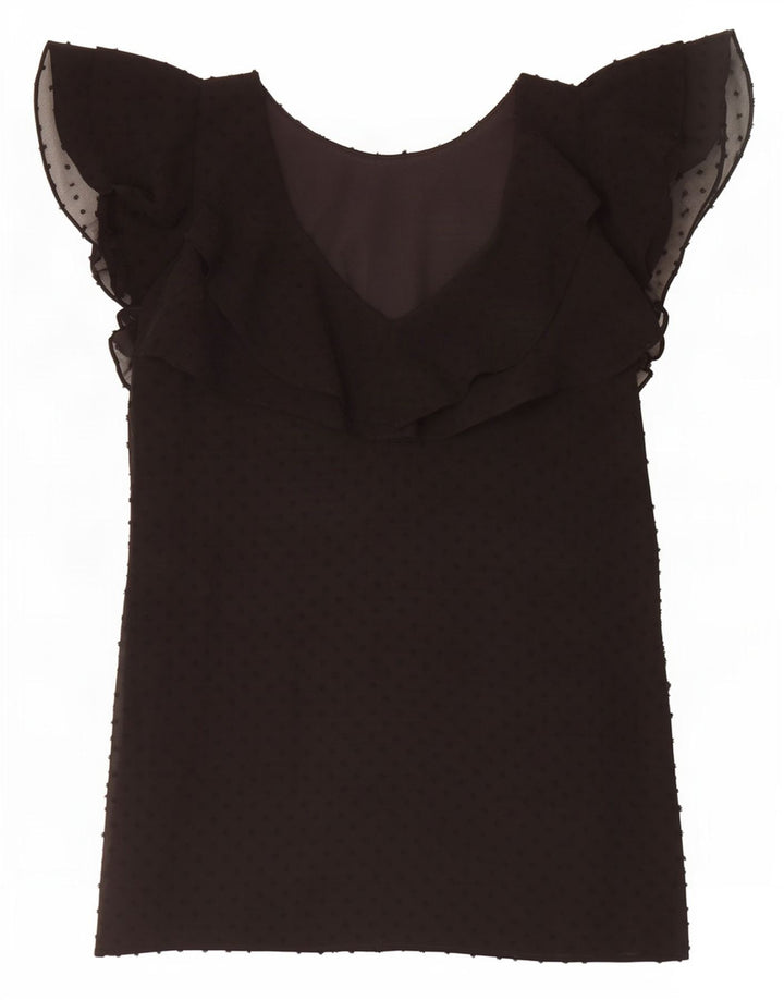 Rochie de bază pentru femei Zara UK 10 Poliester cu pete negre mici