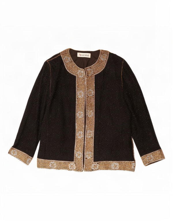 Jachetă pentru femei Augustat Blazer IT 42 Medium Black Colorblock Mătase
