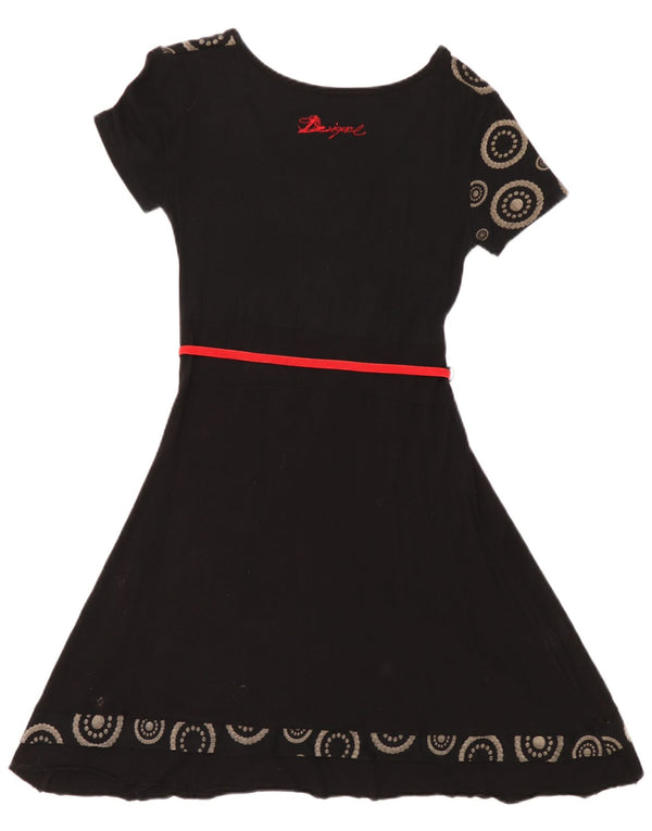 Rochie grafică A-Line Desigual pentru femei UK 12 Medium Black Geometric