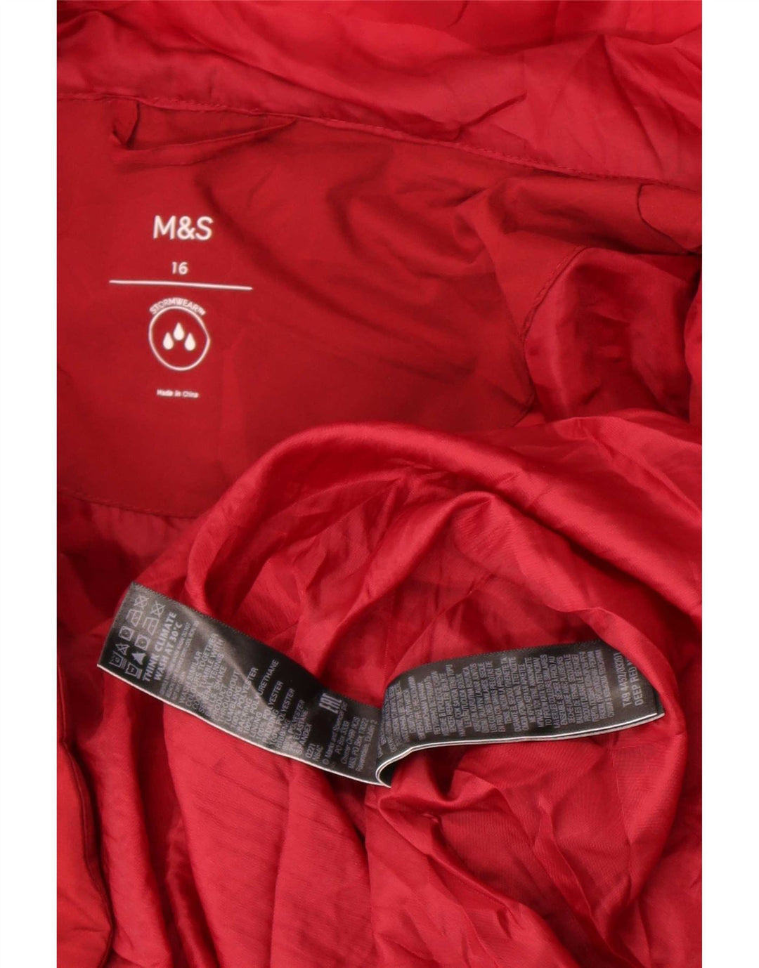 Palton capitonat supradimensionat pentru femei Marks & Spencer UK 16 mare roșu