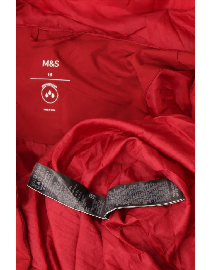 Palton capitonat supradimensionat pentru femei Marks & Spencer UK 16 mare roșu