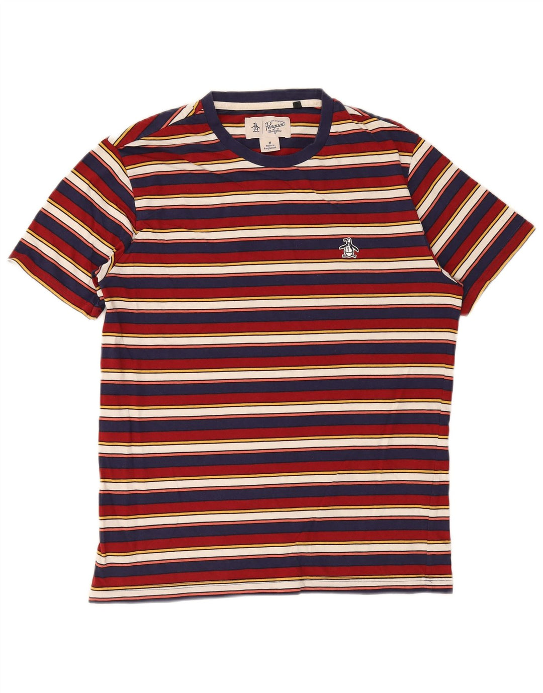 Tricou pentru bărbați Penguin Top Mediu Multicolor, Bumbac cu dungi