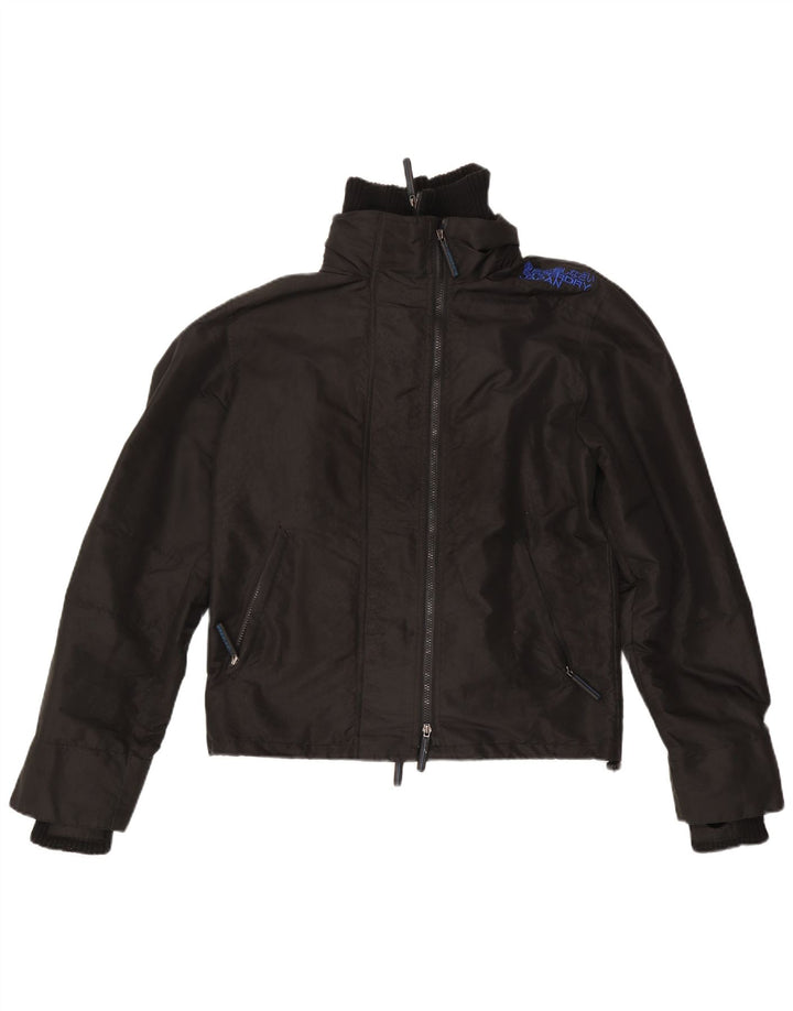 Jachetă de ploaie grafică Superdry pentru femei UK 14 Medium Black