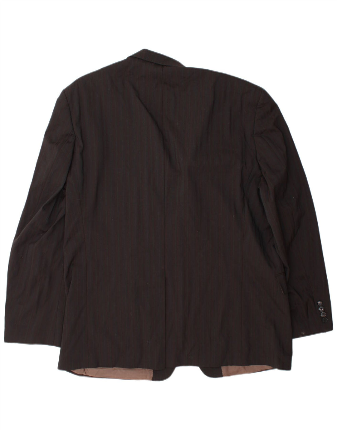 Jachetă pentru bărbați HUGO BOSS cu 2 nasturi EU 58 4XL Lână maro cu dungi