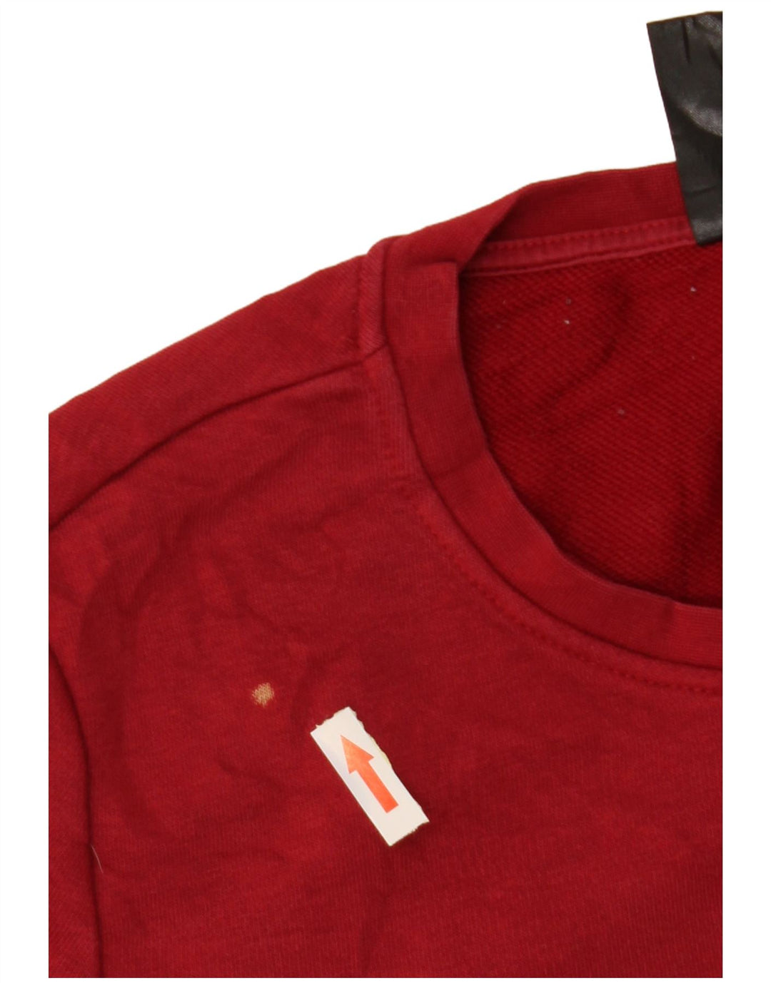 ADIDAS Pulover cu grafic pentru femei UK 8/10 Bumbac Burgundy mic