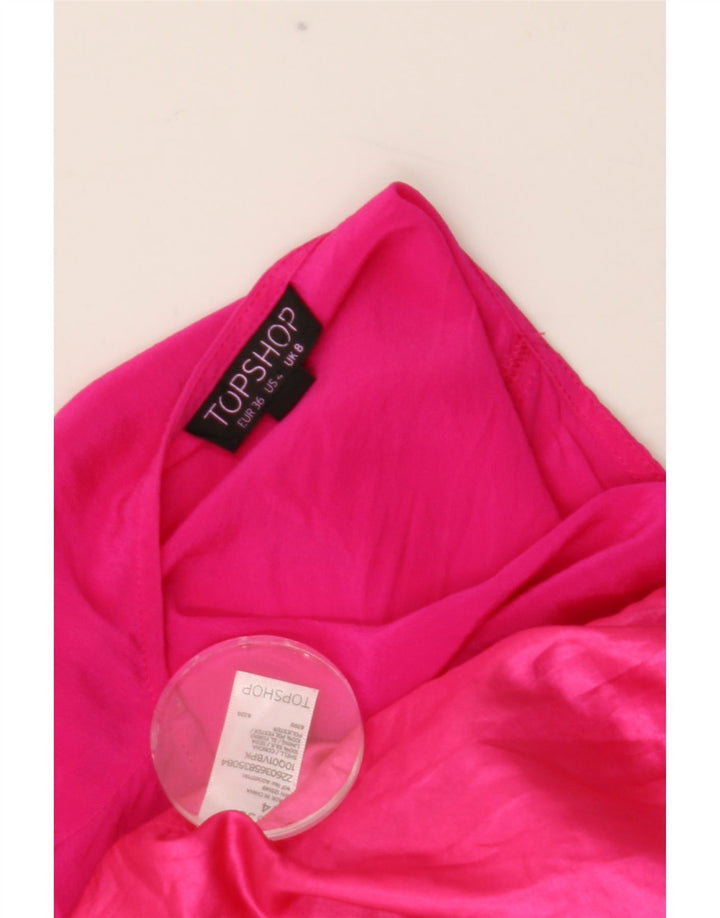 Combi fără mâneci Topshop pentru femei UK 8 Small Pink Silk