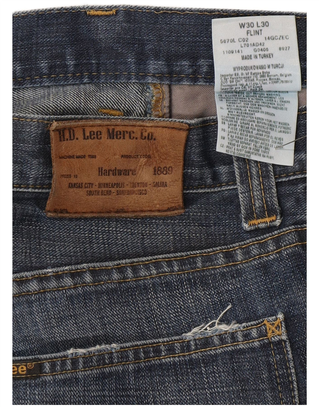 Blugi Lee Flint drepte pentru femei W30 L30 bumbac albastru