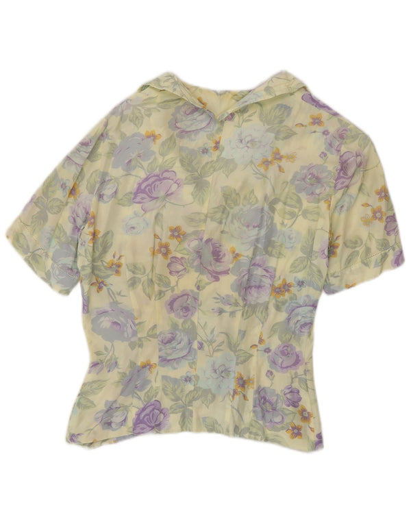 Bluză cămașă cu mânecă scurtă pentru femei mabb UK 12 Medium Multicolor Floral