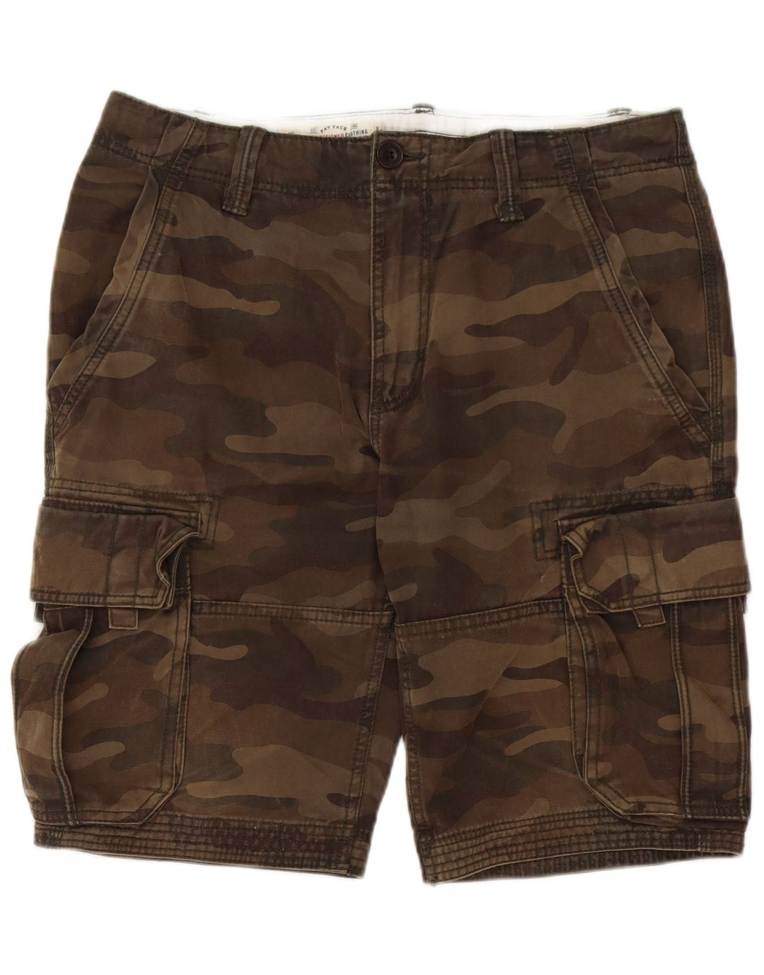 Pantaloni scurți cargo pentru bărbați Fat Face W32 Medium Khaki Camouflage Bumbac