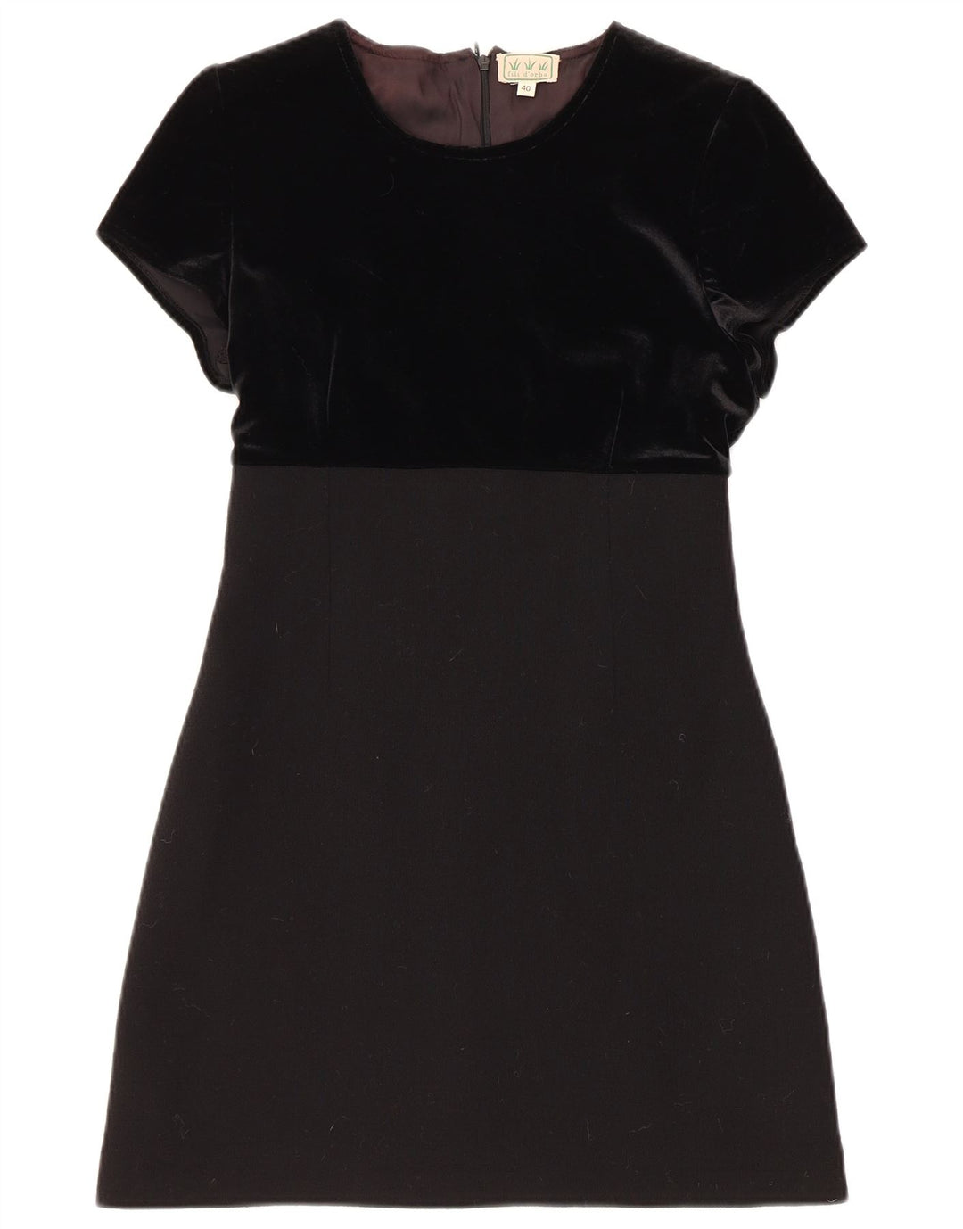 Rochie vintage pentru femei din catifea IT 40 Lână neagră mică