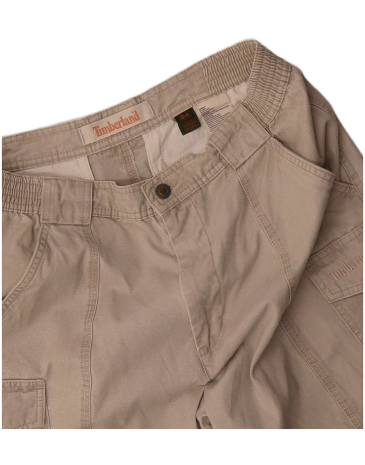 Pantaloni scurți cargo TIMBERLAND pentru bărbați W34, bumbac, bej, mari
