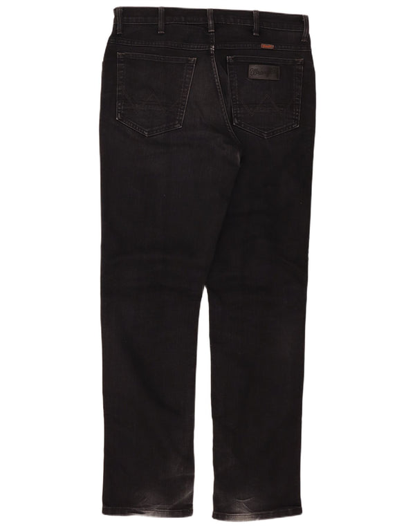 Blugi drepte stretch pentru bărbați Wrangler Texas W36 L34 bumbac negru