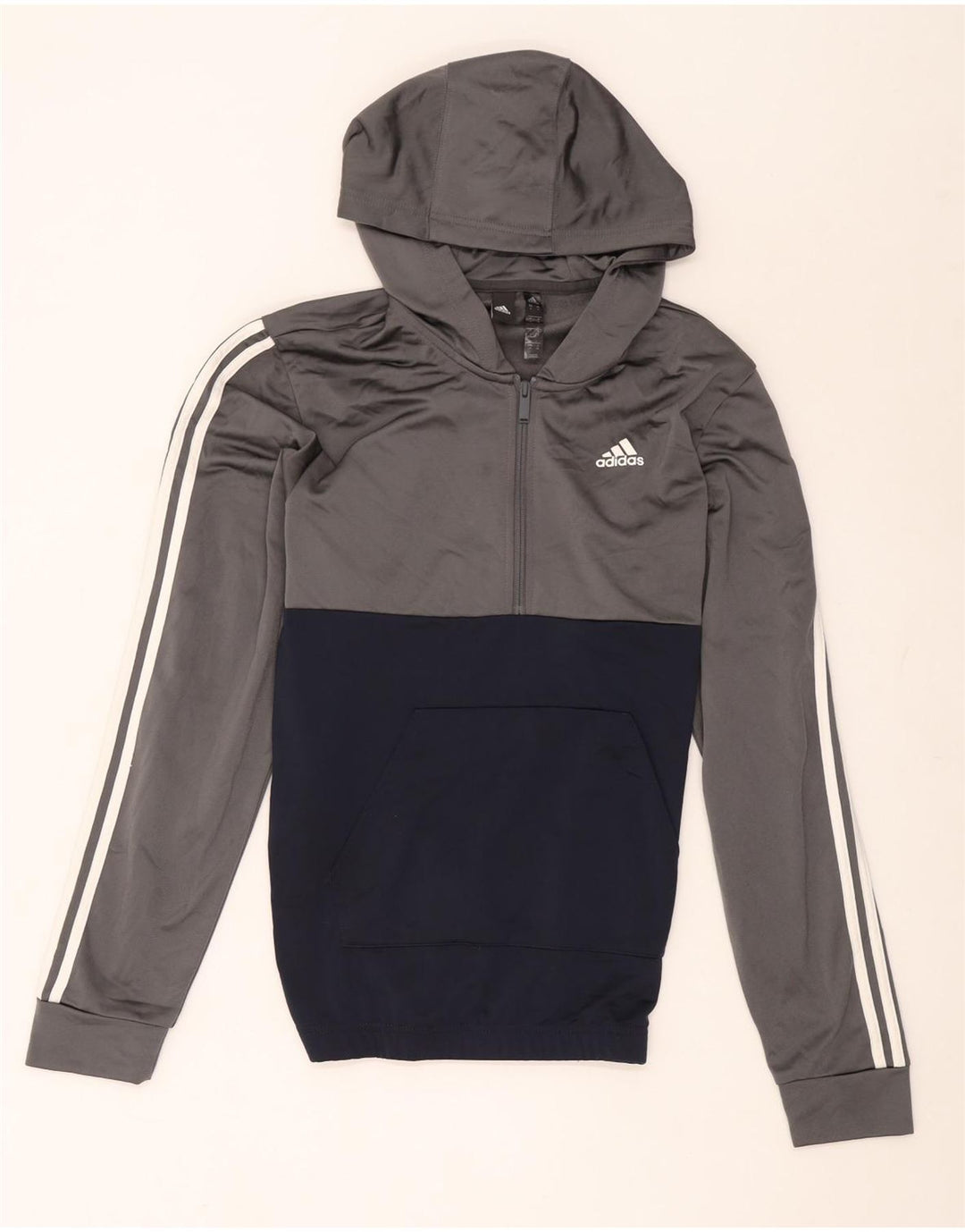 Pulover adidas pentru bărbați, mic, gri, poliester color bloc