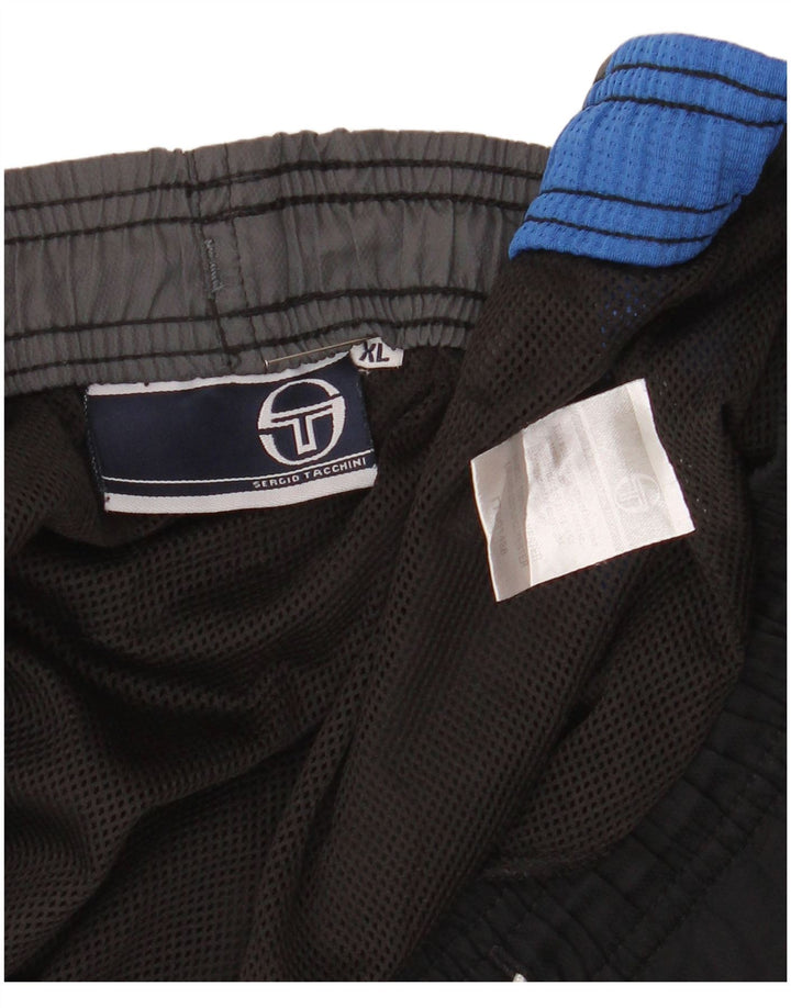 SERGIO TACCHINI Pantaloni scurți de înot pentru bărbați XL poliester color bloc negru