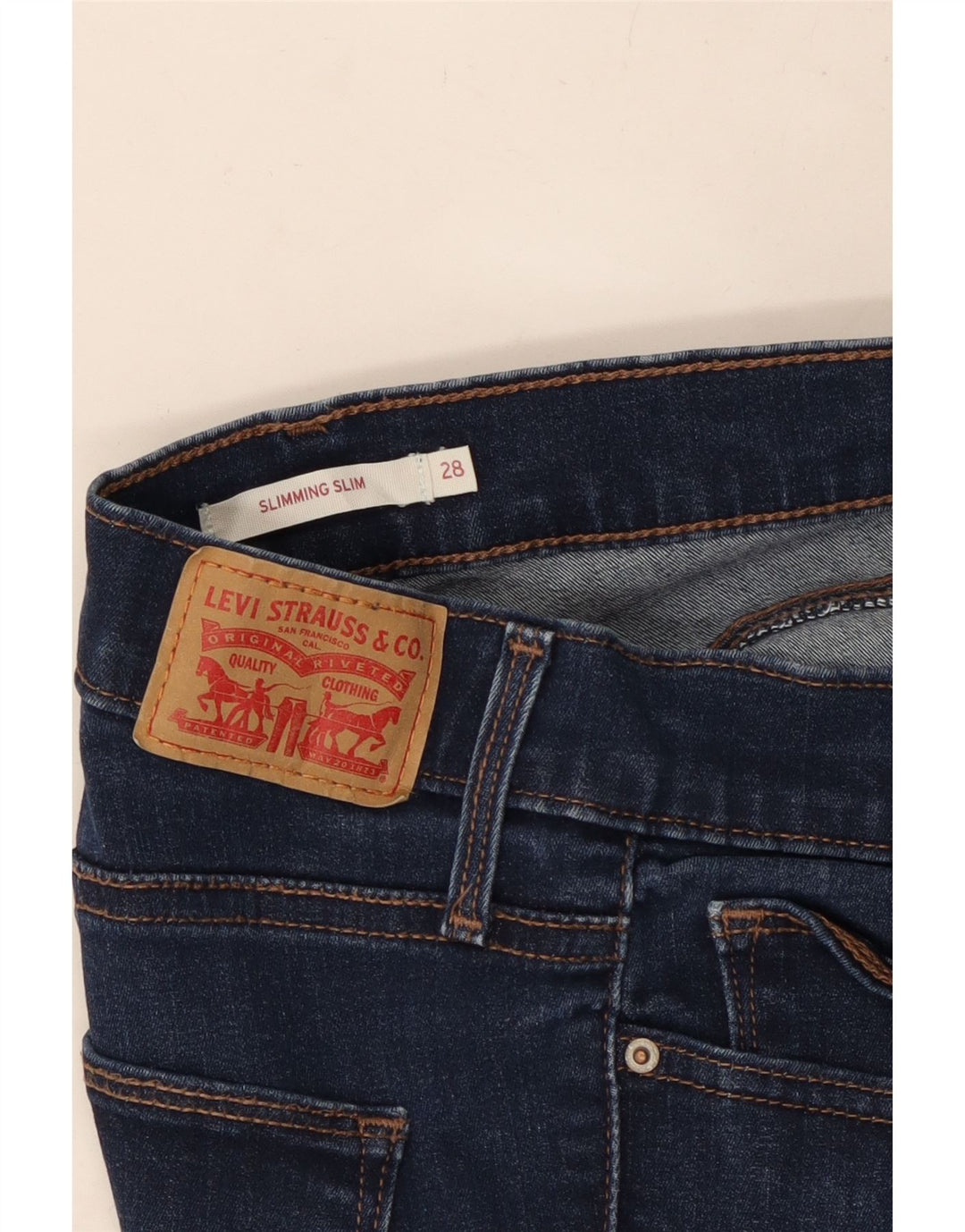 Blugi slim pentru femei LEVI'S Slimming Fit W28 L31 bleumarin