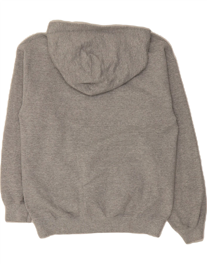 REEBOK Mens Graphic Hoodie Jumper Small Grey Cotton Vintage Reebok and Second-Hand Reebok from Messina Hembry 