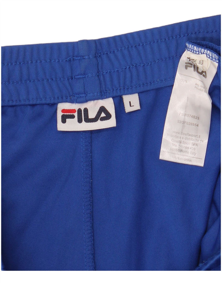 Pantaloni scurți de sport cu grafică FILA pentru bărbați, mari, albastru, poliester
