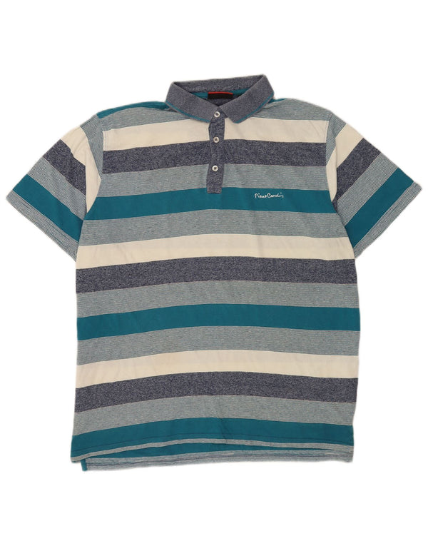 Cămașă polo Pierre Cardin pentru bărbați, 3XL, cu dungi multicolore