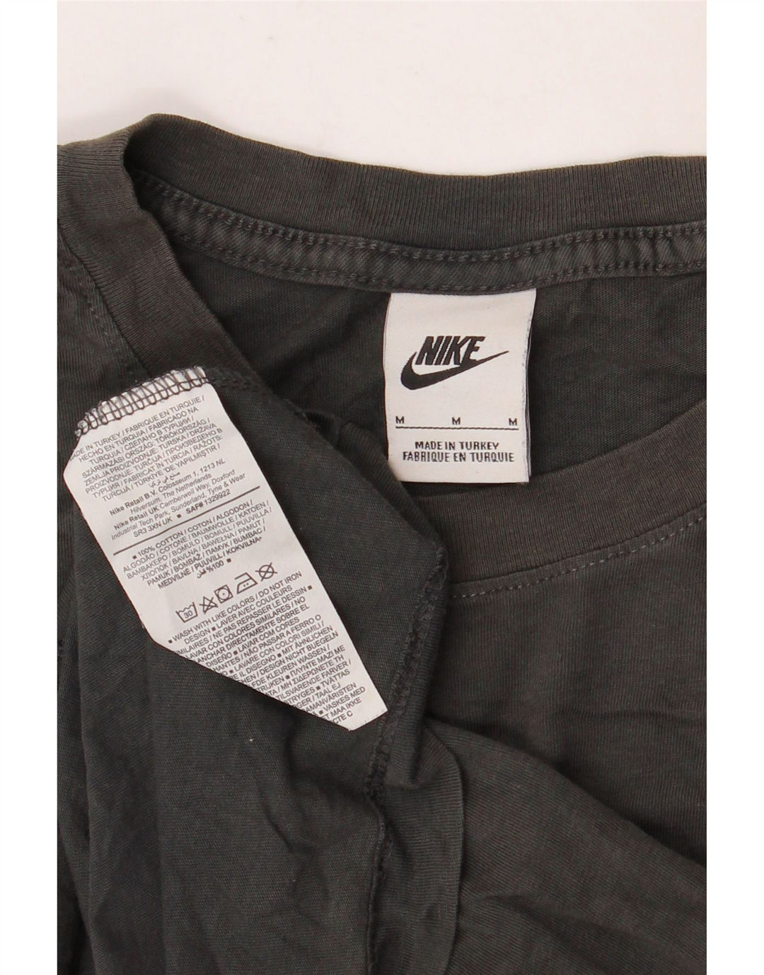 Tricou grafic pentru bărbați NIKE Top mediu negru bumbac