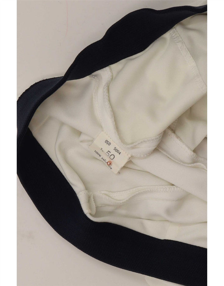 Pantaloni scurți casual vintage pentru bărbați IT 50 Large W30 White Colorblock Poliester