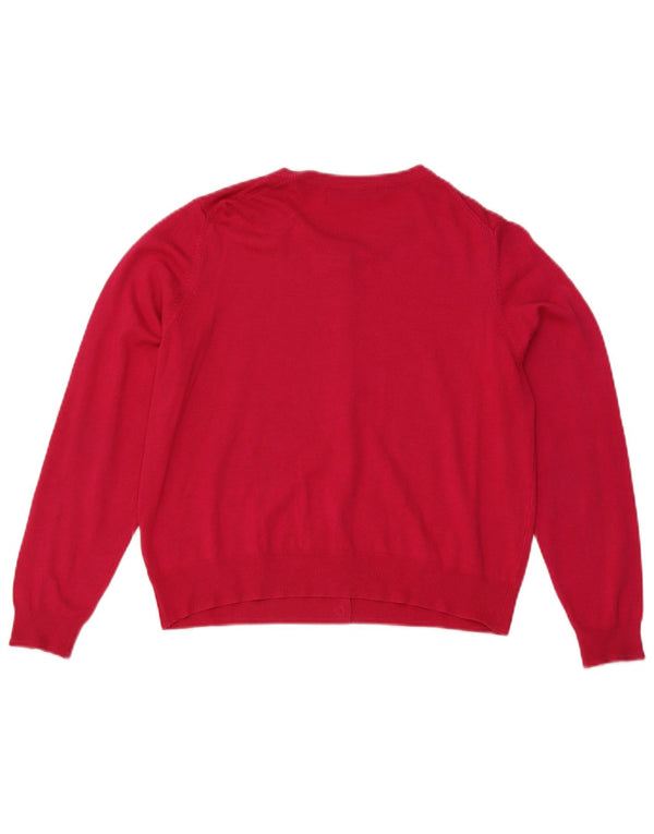 Marks & Spencer Pulover Crop Cardigan pentru femei UK 16 Viscoză mare roz