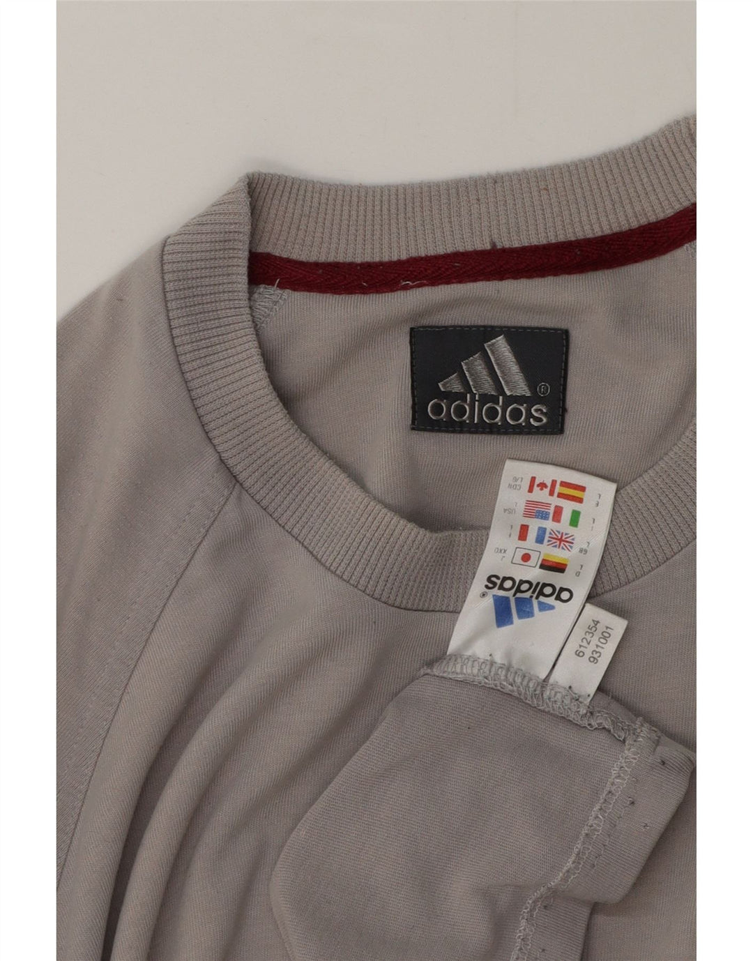 Tricou pentru bărbați Adidas Top mare bumbac gri