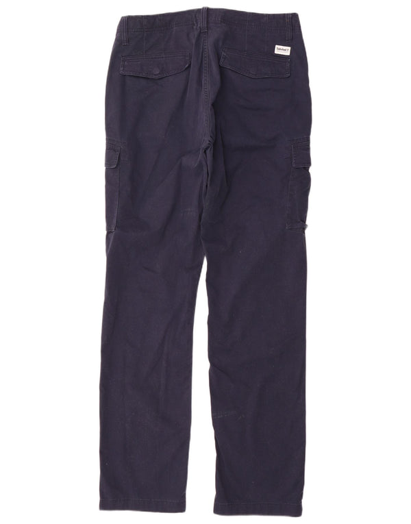 Pantaloni cargo drepti pentru bărbați Timberland L34 L34 bumbac bleumarin