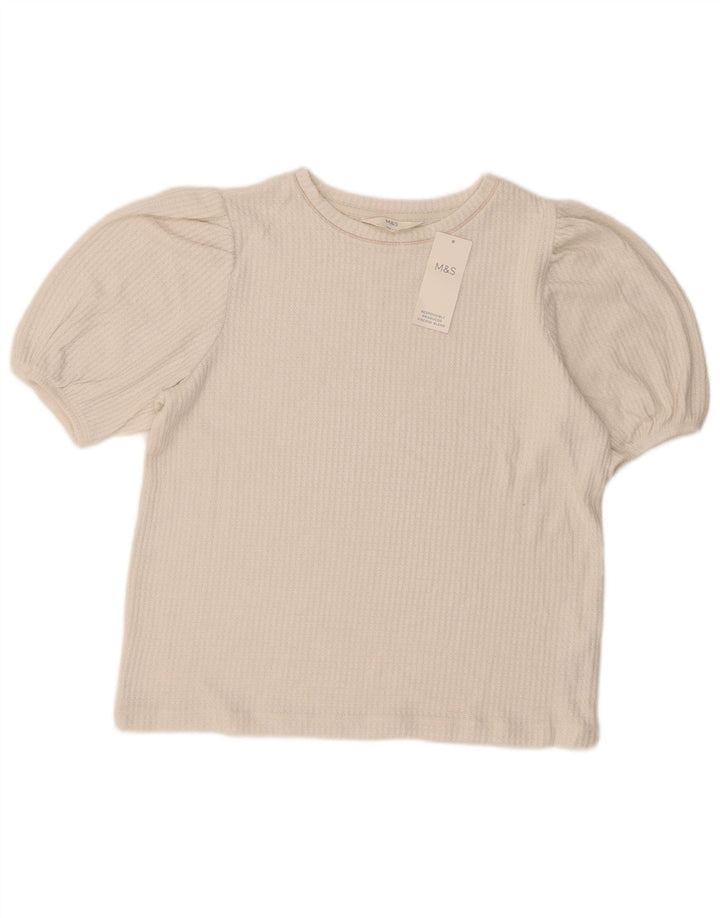 Bluză pentru femei Marks & Spencer Top UK 14 Medium White Viscose