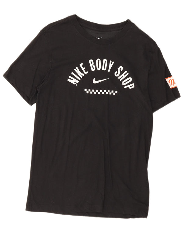 Tricou grafic Nike Dri Fit pentru bărbați Top mic, negru, bumbac