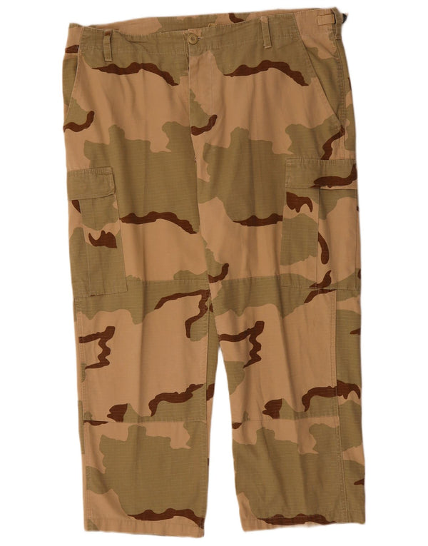 Pantaloni cargo drepți vintage pentru bărbați XL W40 L27 bumbac camuflaj kaki