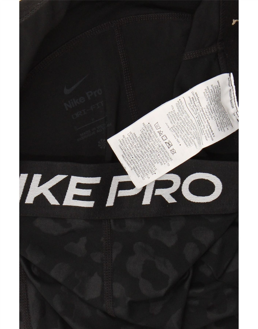 Leggings Nike Graphic Capri pentru femei Marea Britanie 8 Poliester cu imprimeu animal negru mic