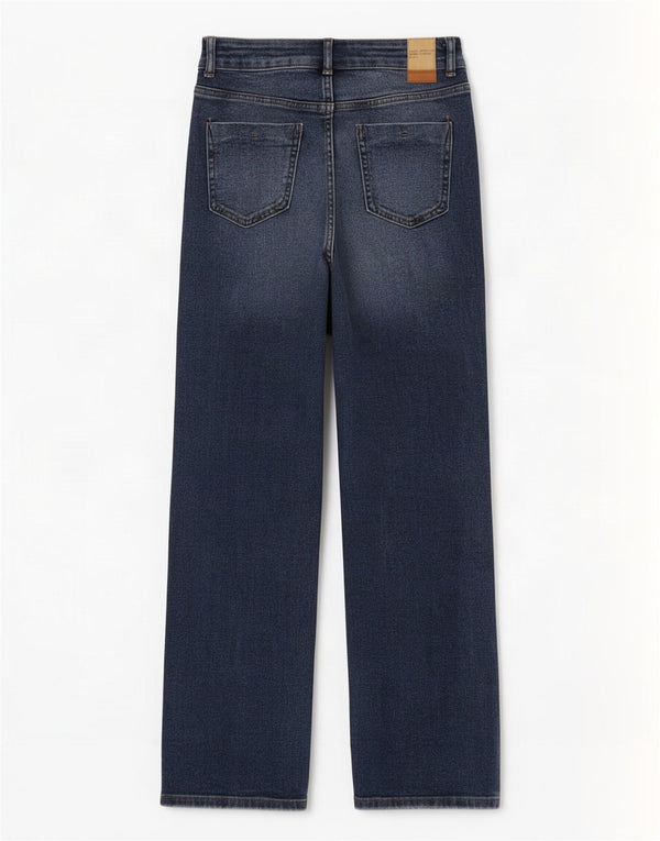 Blugi Zara femeie cu talie înaltă EU 34 2XS W24 L27 bleumarin bumbac