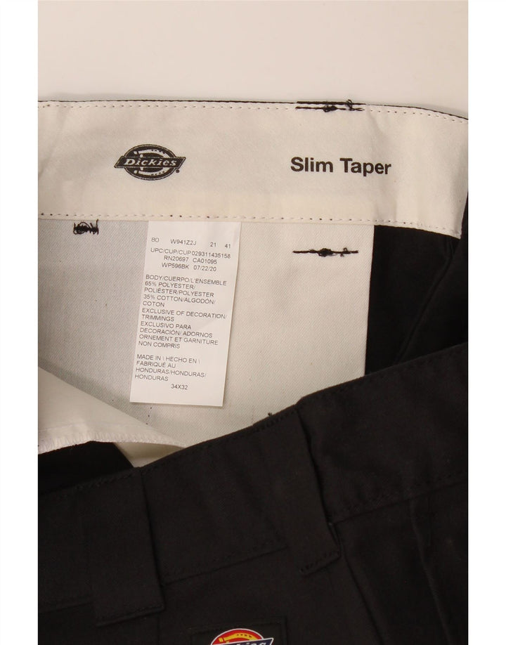 Pantaloni cargo conici pentru bărbați DICKIES L34 L32 Poliester negru