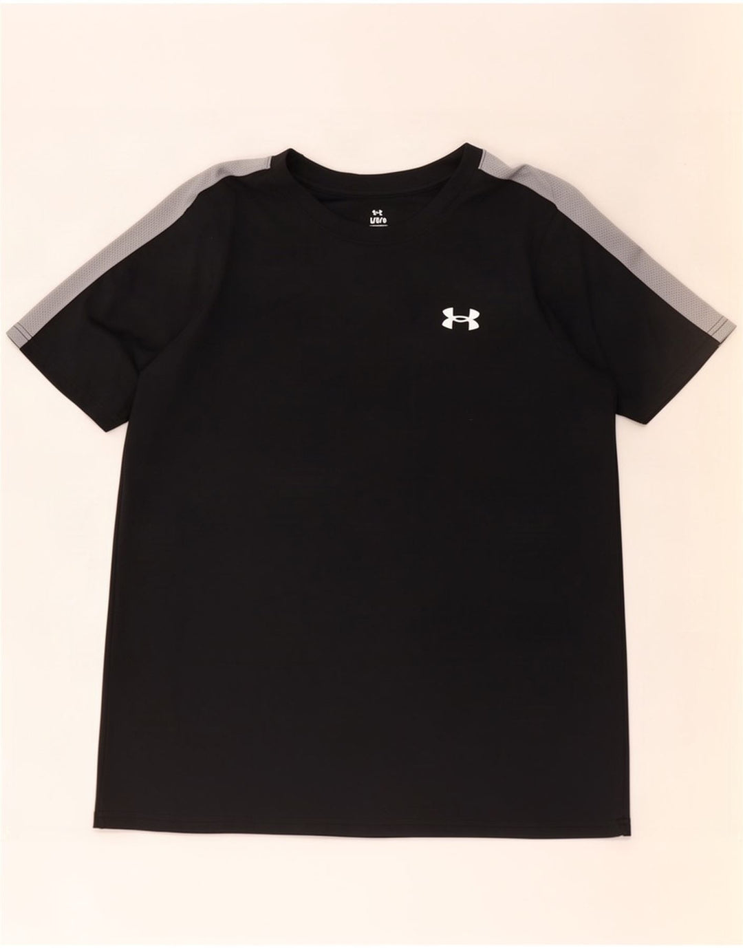 Tricou Under Armour pentru bărbați Top mare, negru, poliester color bloc