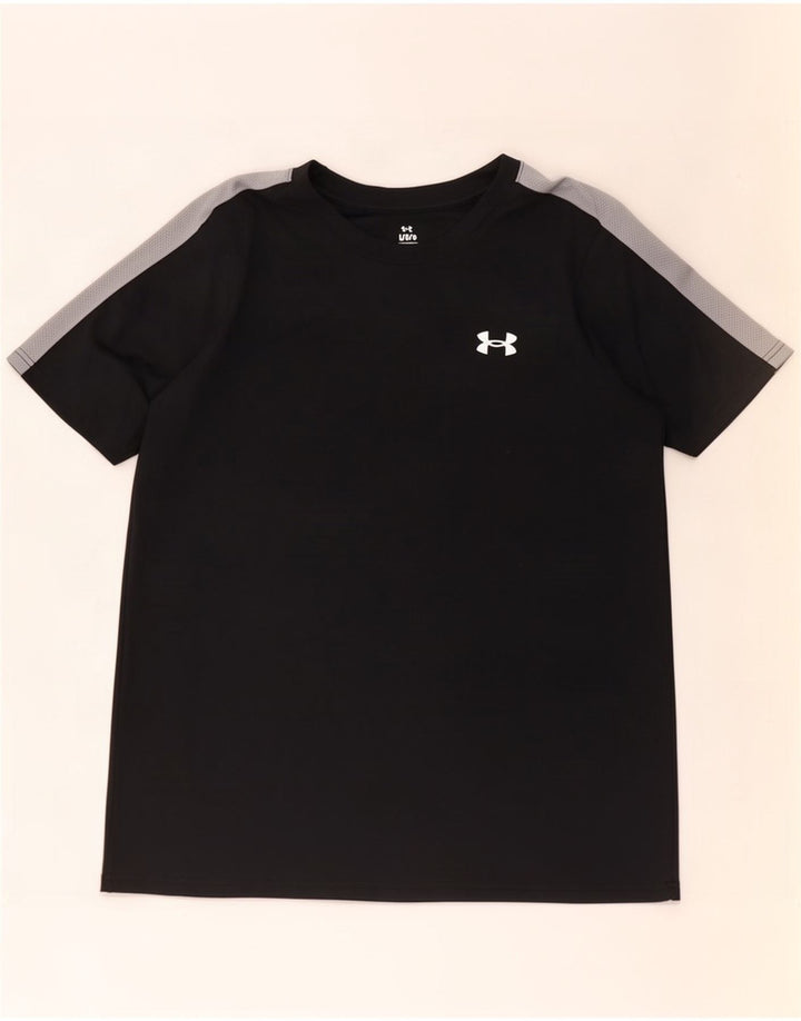 Tricou Under Armour pentru bărbați Top mare, negru, poliester color bloc