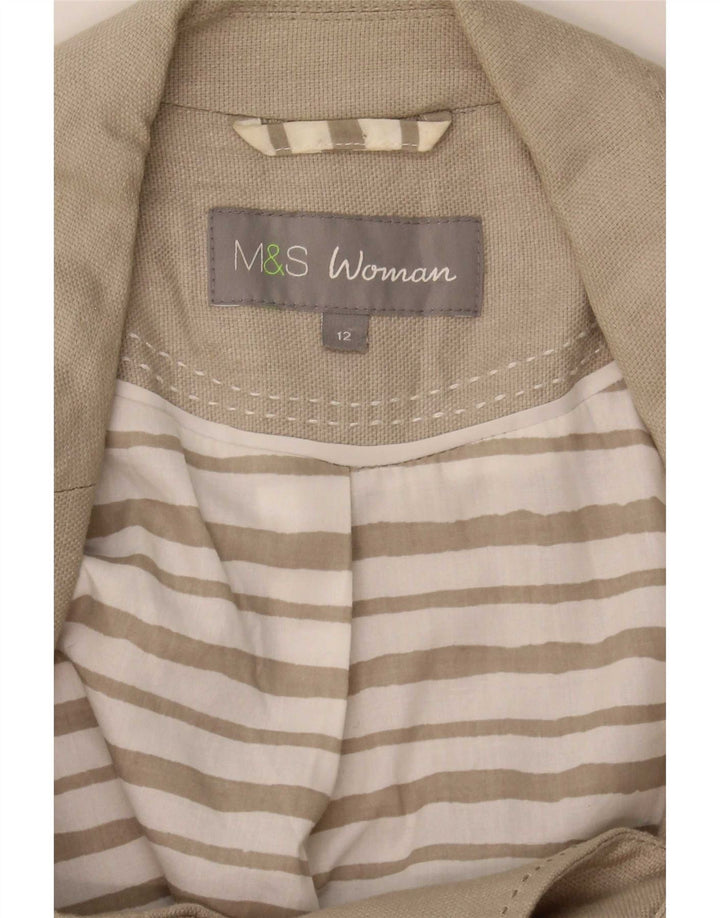 Jachetă pentru femei Marks & Spencer cu 3 nasturi, UK 12, Bej mediu