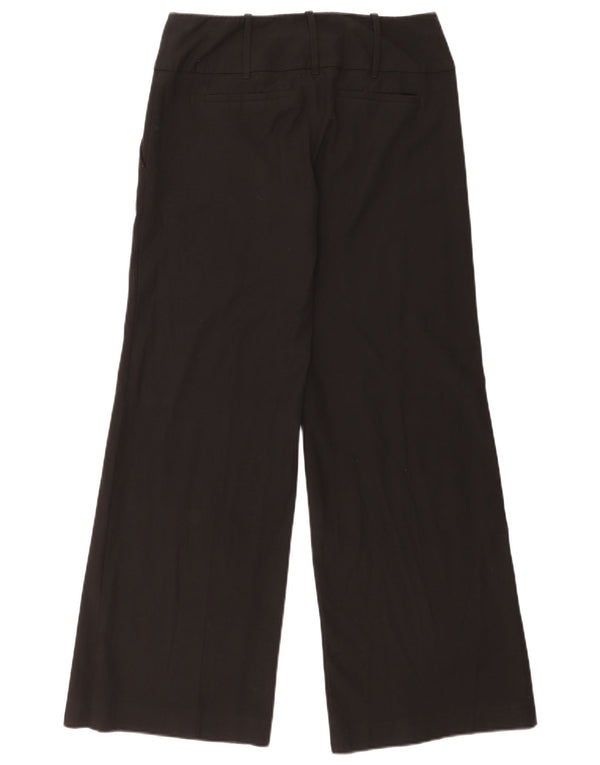 Pantaloni chino pentru femei Oasis cu picioare largi UK 10 Small W30 L31 Poliester negru