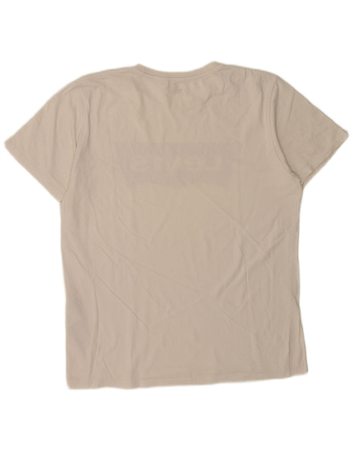 Tricou grafic Levi's pentru bărbați Top mare din bumbac alb