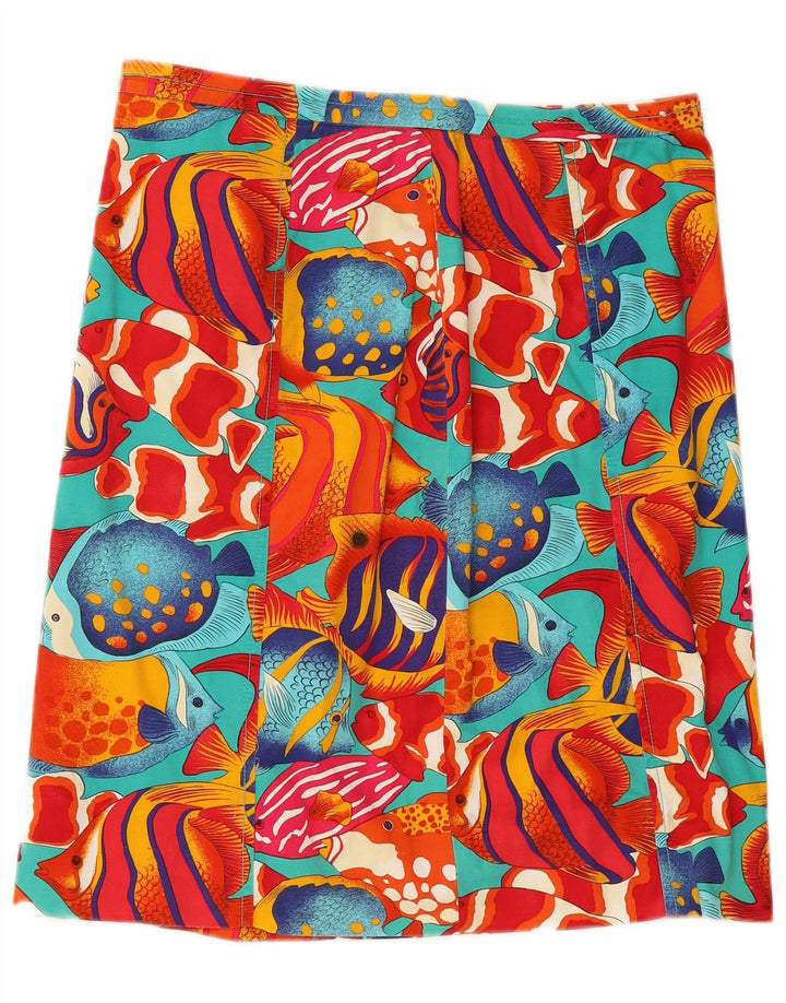 MAX MARA Fusta dreaptă de weekend pentru femei UK 14 Large W30 Multicolor