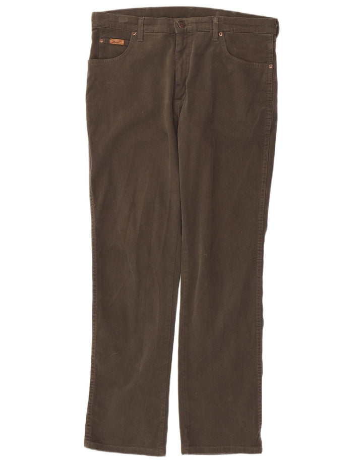 WRANGLER Pantaloni casual drepti pentru bărbați Texas Stretch W36 L34 bumbac maro