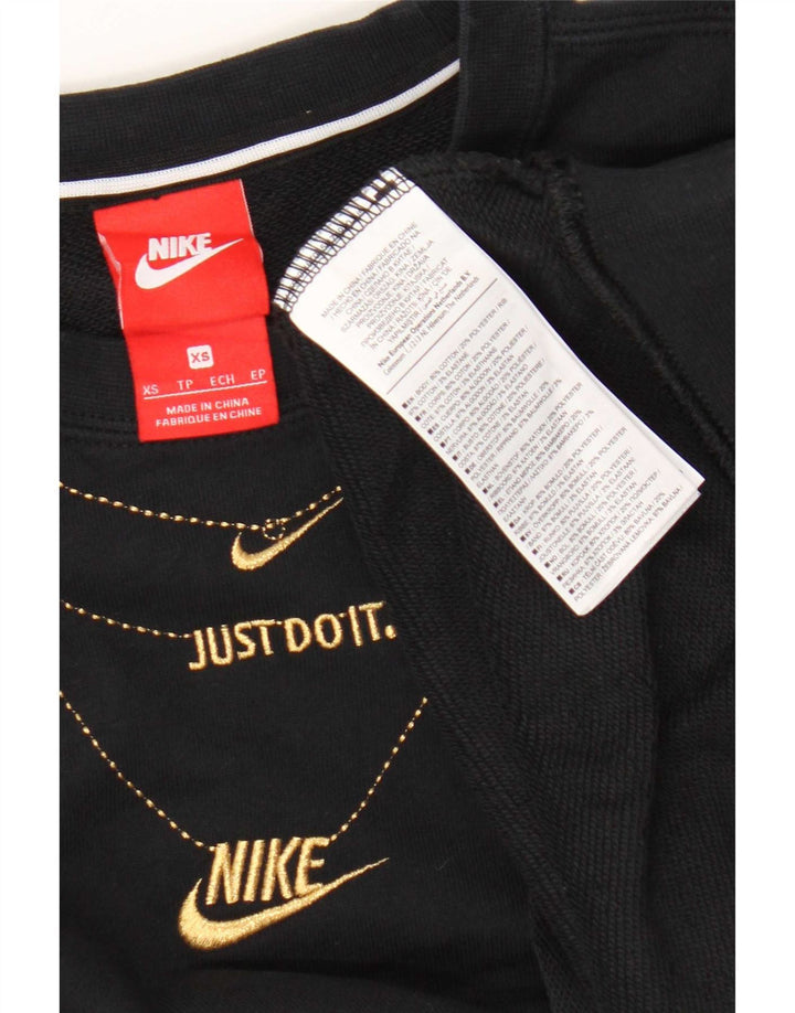 Pulover grafic pentru bărbați Nike XS bumbac negru