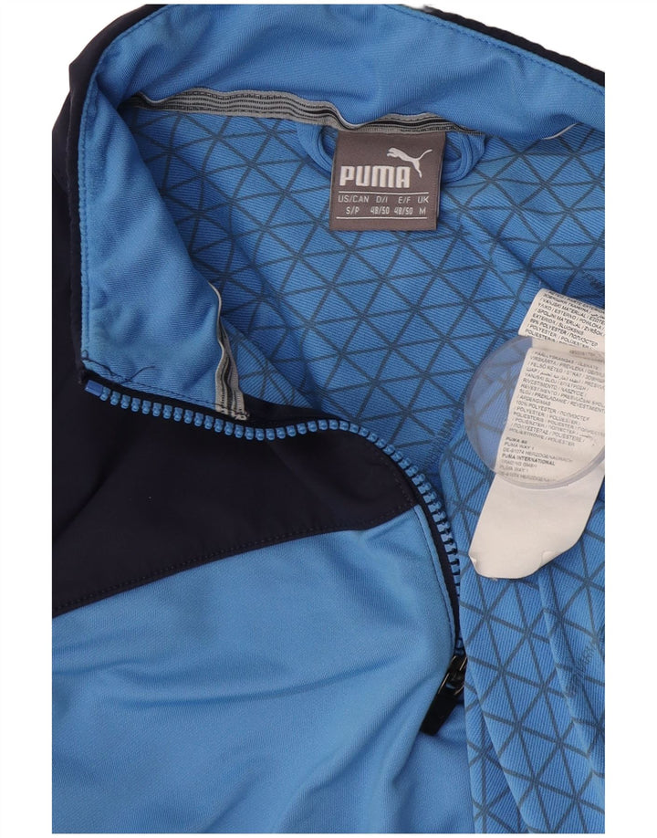 Top de trening Puma pentru bărbați, cu fermoar și gât, din poliester color bloc