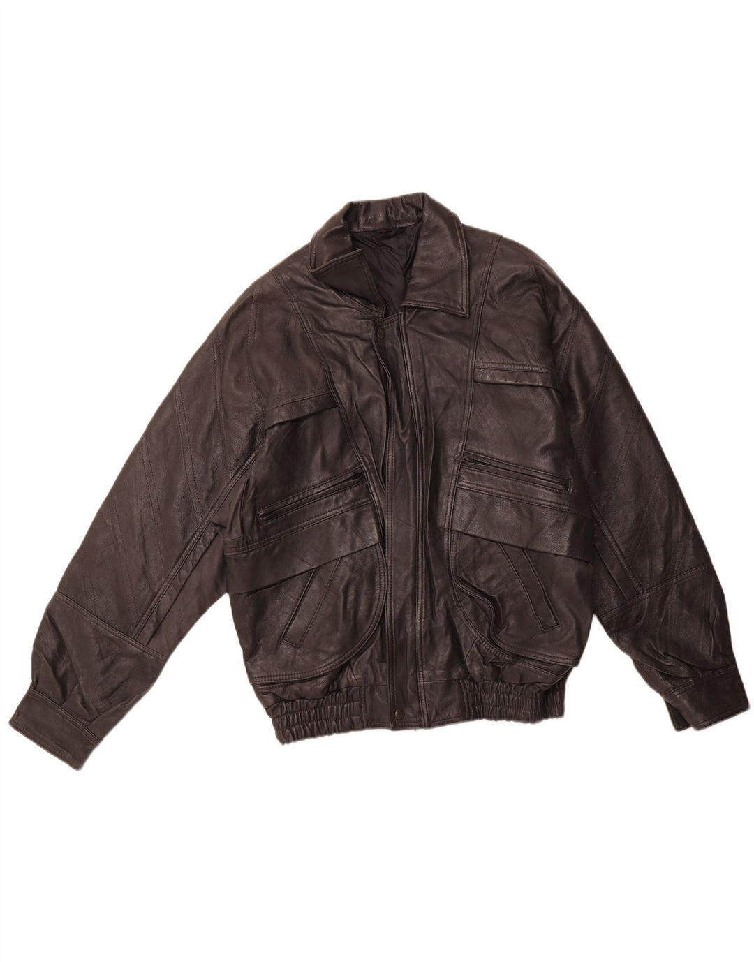 Jachetă de piele pentru bărbați VINTAGE EU 46 Mic din piele neagră